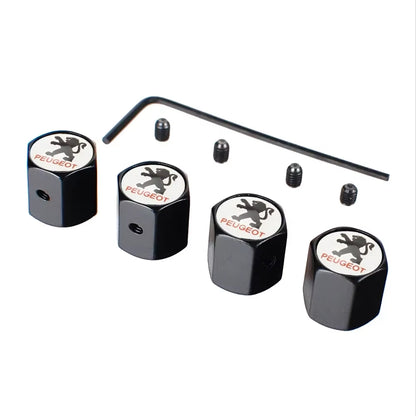 Anti-Theft Car Wheel Tire Stem Valve Caps for  407 206 107 307 308 406 408 208 301 3008 2008 208XS 208Gti Exterior