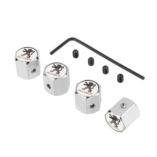 Anti-Theft Car Wheel Tire Stem Valve Caps for  407 206 107 307 308 406 408 208 301 3008 2008 208XS 208Gti Exterior
