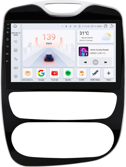 Radio De Coche Android 13 Para Renault Clio 4 ZOE 2016-2019 4G+32G GPS Navi Radio Con Carplay Inalámbrico Android Auto Bluetooth Dab Wifi 4G Mirror Link Entrada De Cámara Trasera/Frontal/Fm/Am