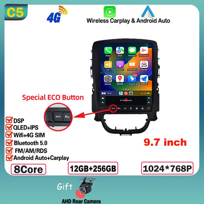 9.7 Inch Android 15 for Opel Astra J 2009-2015 Car Radio Multimedia Video Player GPS Tesla Model Wireless Android Auto WIFI 4G