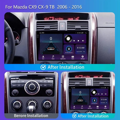 HYMLMY Android 12 - Radio Con GPS Para Coche, Estéreo Para Coche, Para Ma-Zda Cx9 CX-9 Tb 2006-2016, Pantalla Táctil De 9 Pulgadas, Con Carplay Inalámbrico, Android Auto, Controles Del Volante, Compa