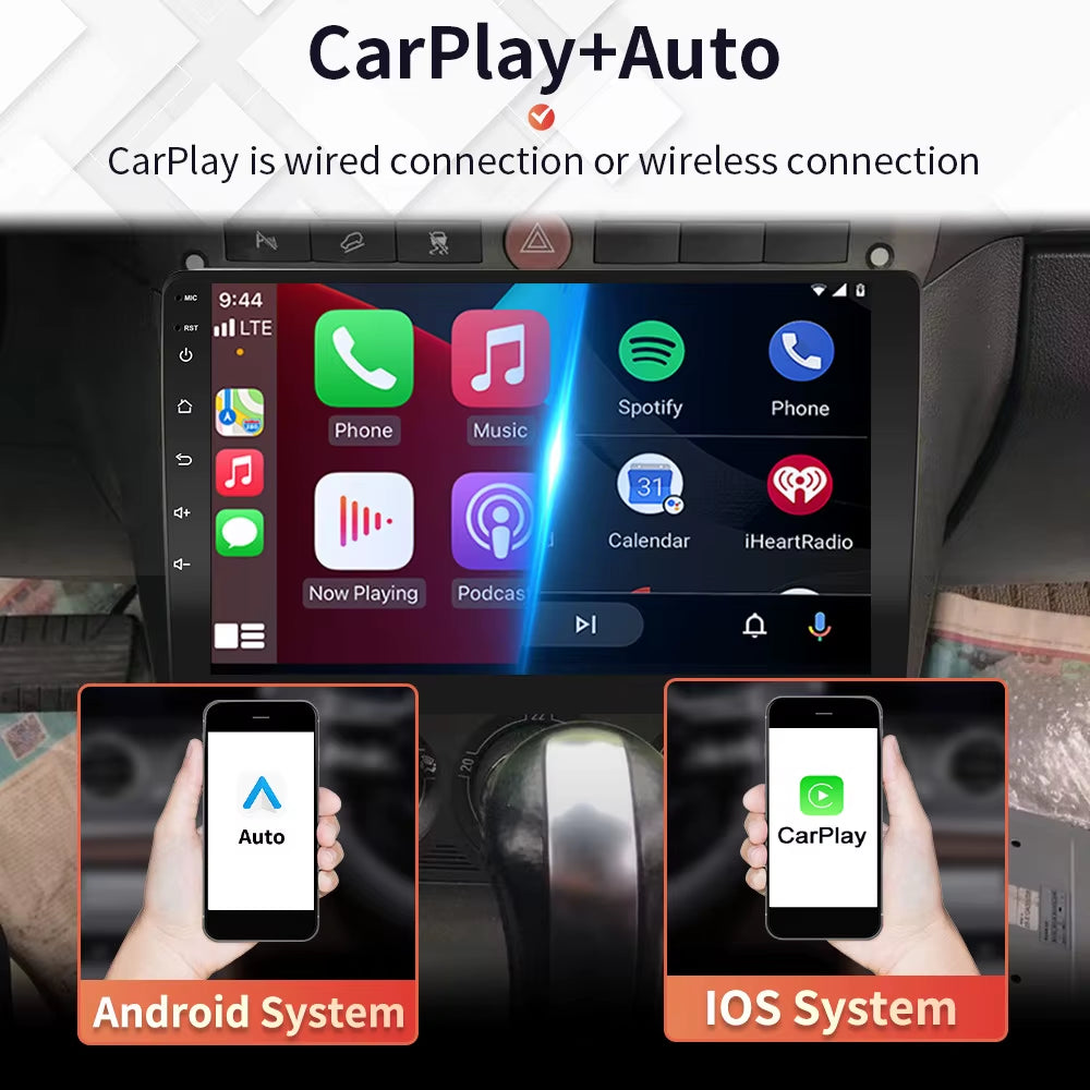 1Din Carplay Android Auto Car Radio Android 13 Multimedia Video MP3 MP5 Player with BT FM Stereo USB Plug Autoradio