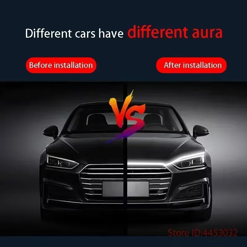 FOR Kia SELTOS KX3 2019-2024 New Upgrade LED Daytime Running Light Scan Starting Car Hood DRL Guide Decorative Ambient Lamp 12V