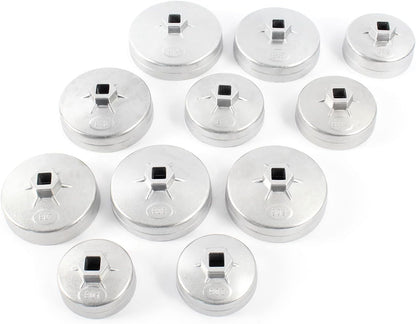 Juego De 23 Llaves De Vaso Para Filtro De Aceite Aluminio Herramientas Set Coches Vehículos