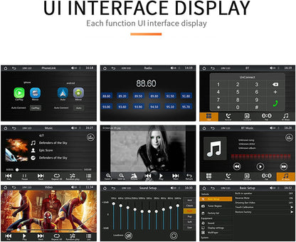 Compatible for Inalámbrico Carplay Android Auto 7" Portátil Estéreo Auto Monitor De Pantalla Táctil HD Radio Para Automóvil Con Bluetooth Mirrorlink Transmisor FM Puerto De Tarjeta AUX / USB / TF
