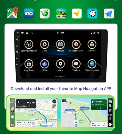 1 Din 4 Core 4G 64G 9 10 Inch Car Play Android Radio Multimedia Carplay Android Auto Stereo Receiver Player 1DIN GPS
