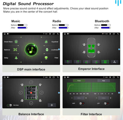 Para Peugeot 407 Radio, Android 13 Car Radio GPS Navigation Para Peugeot 407 2004-2011, Pantalla Táctil De 9 Pulgadas, Android 13 Octa-Core 64 GB ROM 4 GB