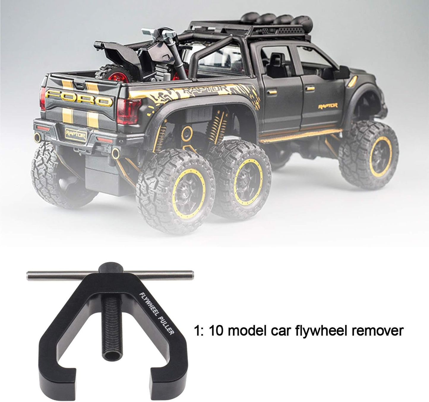 Extractor De Volante De Motor De Gas Nitro Negro Herramienta Extractora De Llave De Utilidad De Coche RC Herramientas Para Vehículos RC 1/10 Buggy Juguetes De Control Remoto