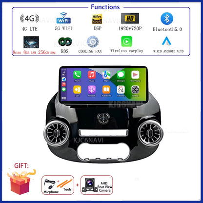12.3 Inch Android 15 Car Radio for Benz Vito W447 2014-2021 Stereo Receiver GPS Navigation DSP Video Carplay Player NO 2DIN DVD