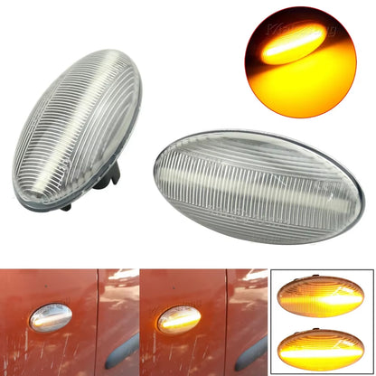 2X Led Dynamic Turn Signal Side Marker Light Lamp for Peugeot 1007 107 206 307 407 607 Partner Expert