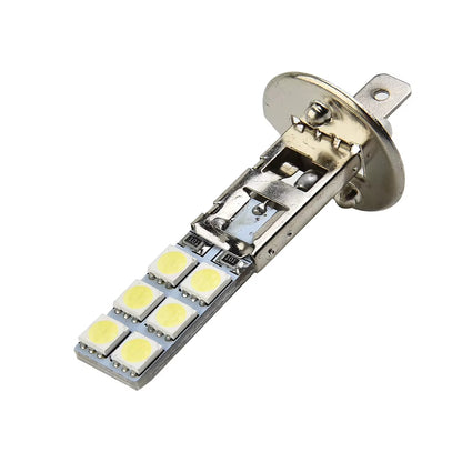 2X Car H1 LED Fog Lights 6000K Headlights Fog Driving Lights Daytime Running Light DRL H1-12SMD-5050 Super Bright Lighting