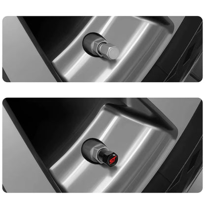 4Pcs Car-Styling ST Emblem Wheel Tire Valve Tyre Caps Case for FORD ST Focus X 2 3 Kuga MK2 MK4 FIESTA MONDEO Auto Accessories