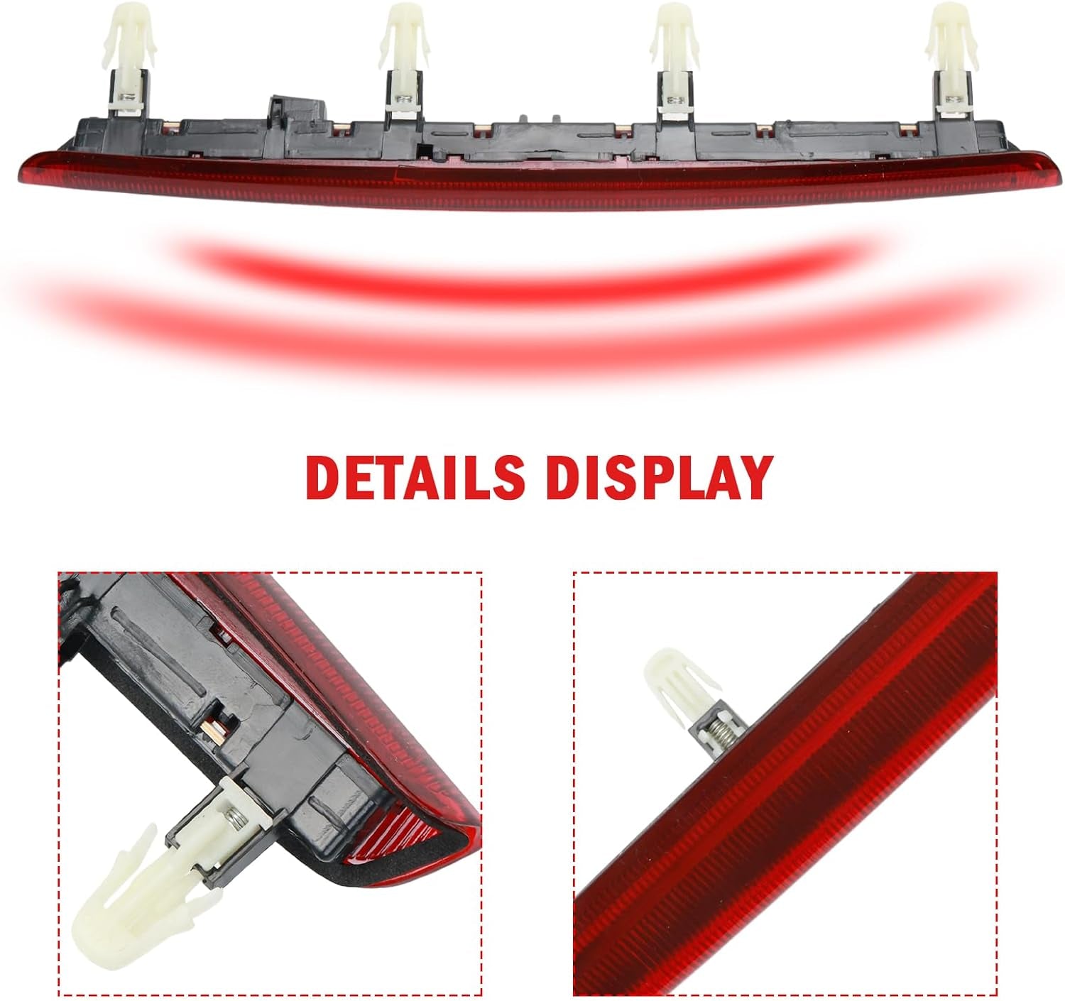 Tercera Luz De Freno Para A3 8P Sportback S3 RS3 2004-2012 Luz De Freno Auxiliar De Coche De Alto Brillo Luz De Freno De Puerta Trasera 8P4945097C