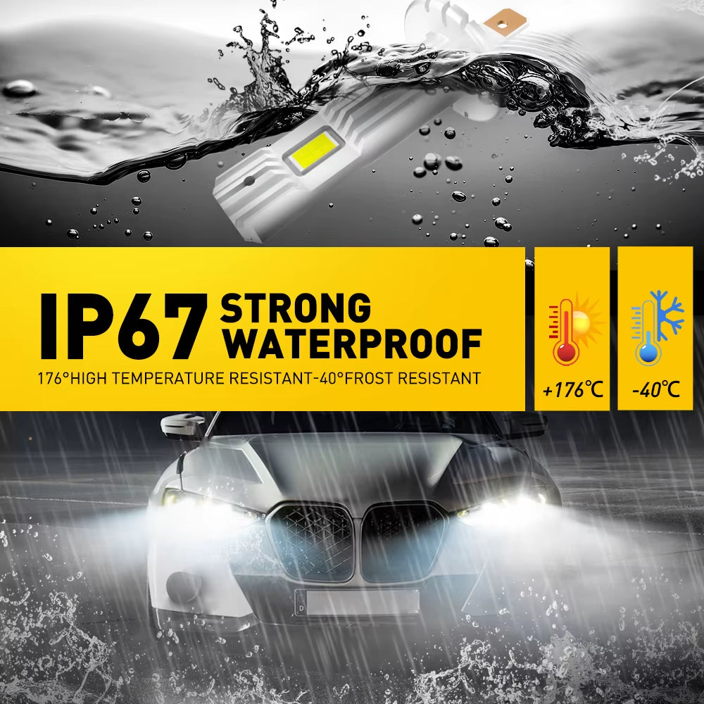 AUXITO 2Pcs H1 LED Headlight Bulb Canbus Error Free for Ford Fiesta Focus Mondeo Peugeot 407 H1 LED Head Lamp 6500K Super Bright