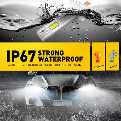 AUXITO 2Pcs H1 LED Headlight Bulb Canbus Error Free for Ford Fiesta Focus Mondeo Peugeot 407 H1 LED Head Lamp 6500K Super Bright