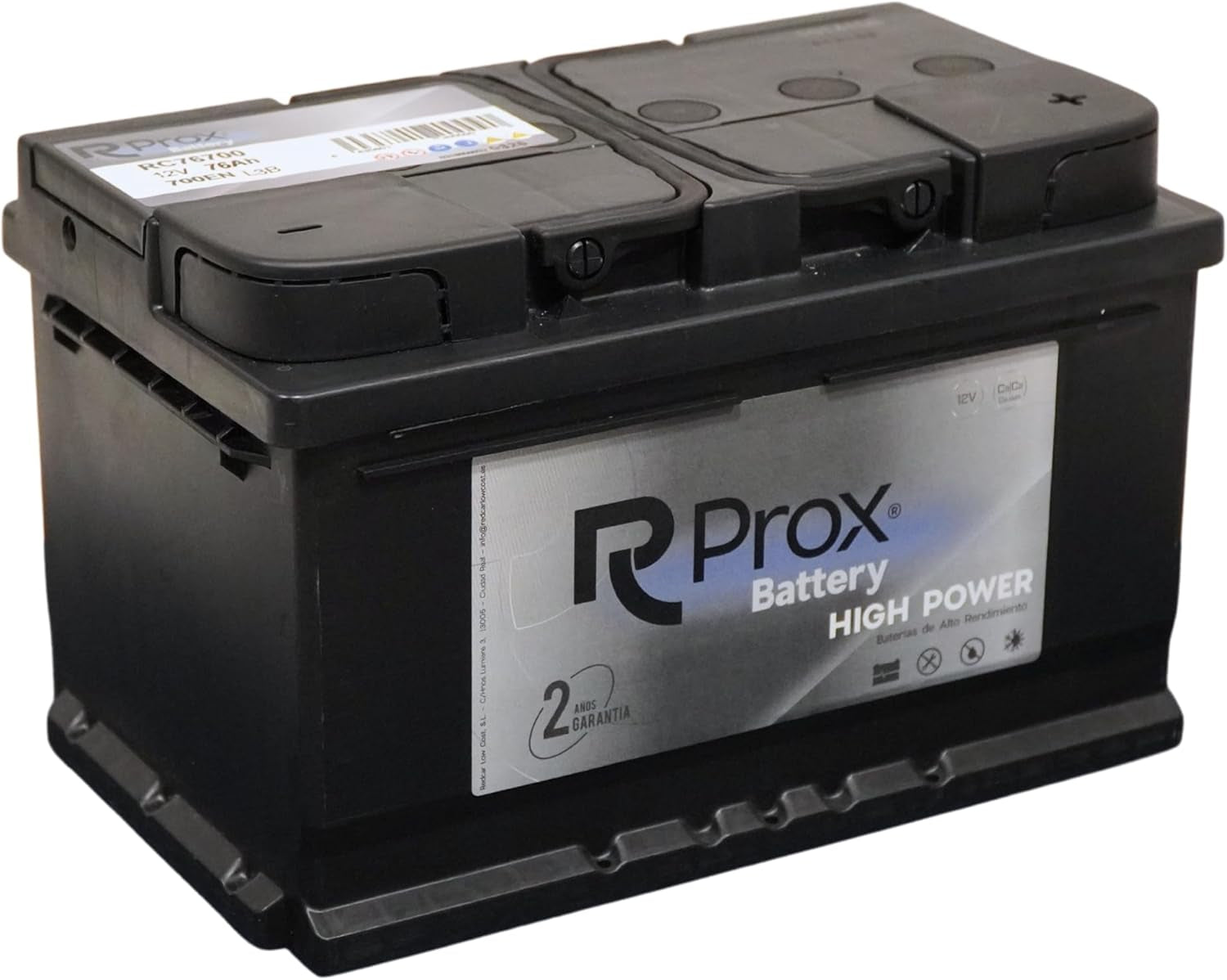 Batería De Coche 74 Ah 680 Amp. 24 Meses De Garantía. Máxima Potencia Arranque. Fabricante Lider Europeo.