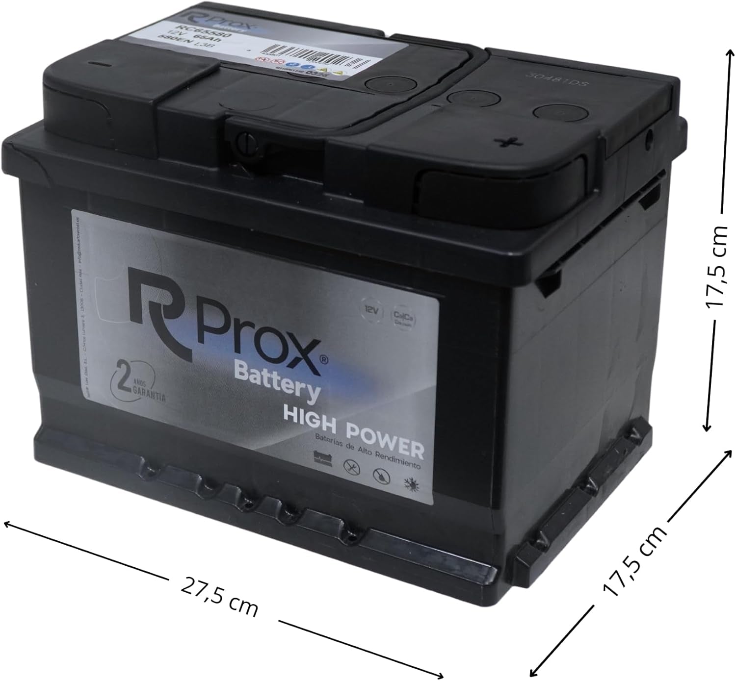 Batería De Coche 55 Ah 580 Amp. + 20% De Potencia De Arranque. 24 Meses De Garantía. Primer Fabricante Lider Europeo.