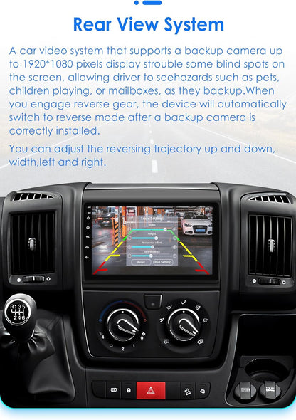 Android 13 Car Radio 9 Pulgadas Pantalla Táctil 8 Núcleo Para Citroën Jumper Ii/Peugeot Boxer Ii/Fiat Ducato 2006-2022 Wifi Wired Android Car, Wireless Carplay Bluetooth Wifi 4G GPS RDS Am/Fm