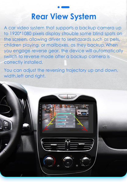 Radio De Coche Android 13 Para Renault Clio 4 ZOE 2016-2019 4G+32G GPS Navi Radio Con Carplay Inalámbrico Android Auto Bluetooth Dab Wifi 4G Mirror Link Entrada De Cámara Trasera/Frontal/Fm/Am