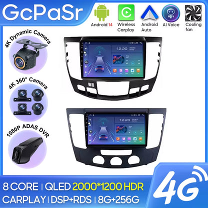 Android 13 Car Radio for Hyundai Sonata NF 2008 - 2010 Navigation GPS Screen Android Auto 5G Stereo Wifi Video Carplay
