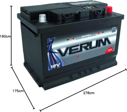 Batería De Coche 74 Ah 680 Amp. 24 Meses De Garantía. Máxima Potencia Arranque. Fabricante Lider Europeo.