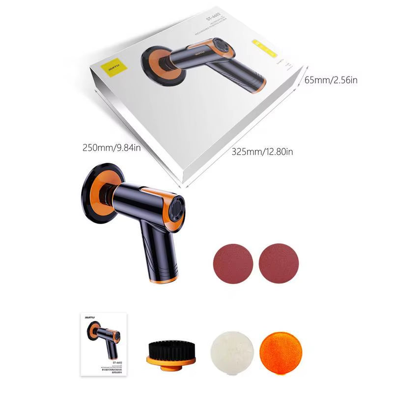 Cordless Car Polisher 4000Mah Buffer Polishing Machine 2 Speed Adjustable Mini Electric Wireless Polisher Auto Waxing Polishing