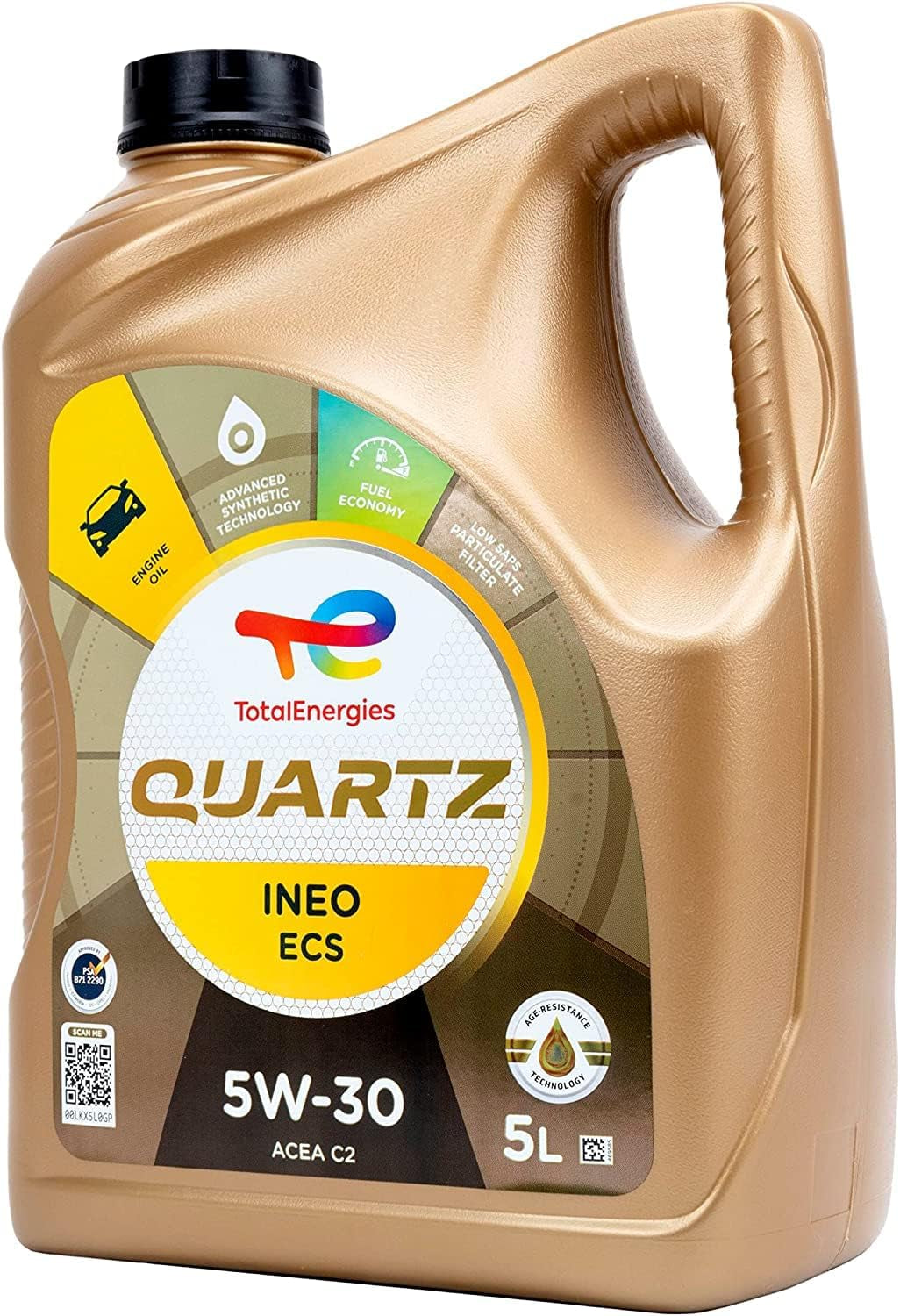Total Aceite Lubricante De Motor Total Quartz Ineo ECS 5W-30 5 Litros