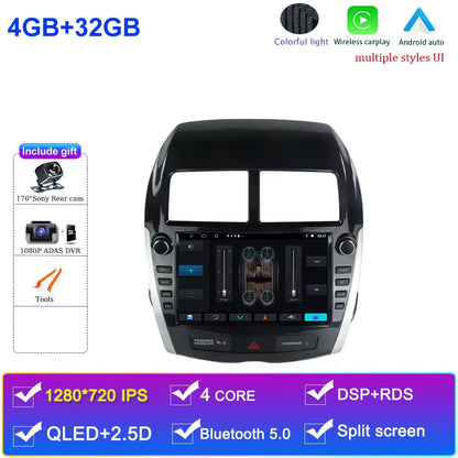 Android 15 for Mitsubishi ASX 2010 - 2016 Car Radio Multimedia Video Player Navigation GPS DSP QLED Carplay Android Auto