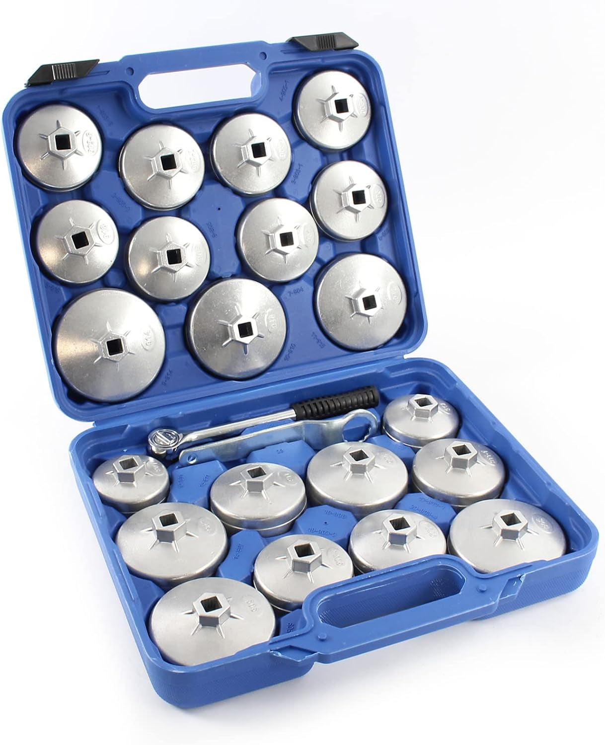 Juego De 23 Llaves De Vaso Para Filtro De Aceite Aluminio Herramientas Set Coches Vehículos