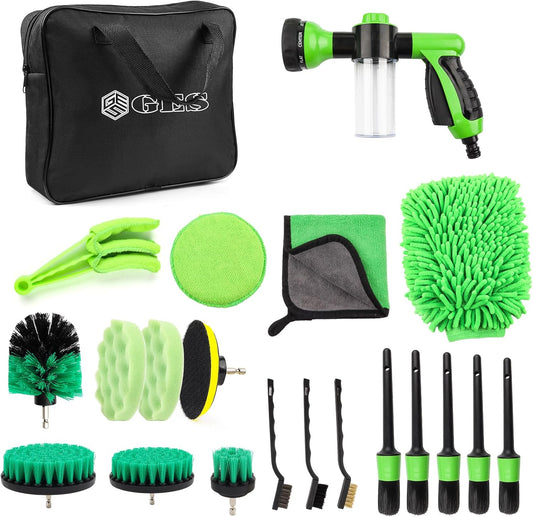 Pulverizador De Espuma Para Lavado De Autos Con Boquilla Para Manguera De Agua De Jardín - Kit De Limpieza De Autos De 21 Piezas - Pulverizador De Lavadora Automática Con Bolsa De Almacenamiento