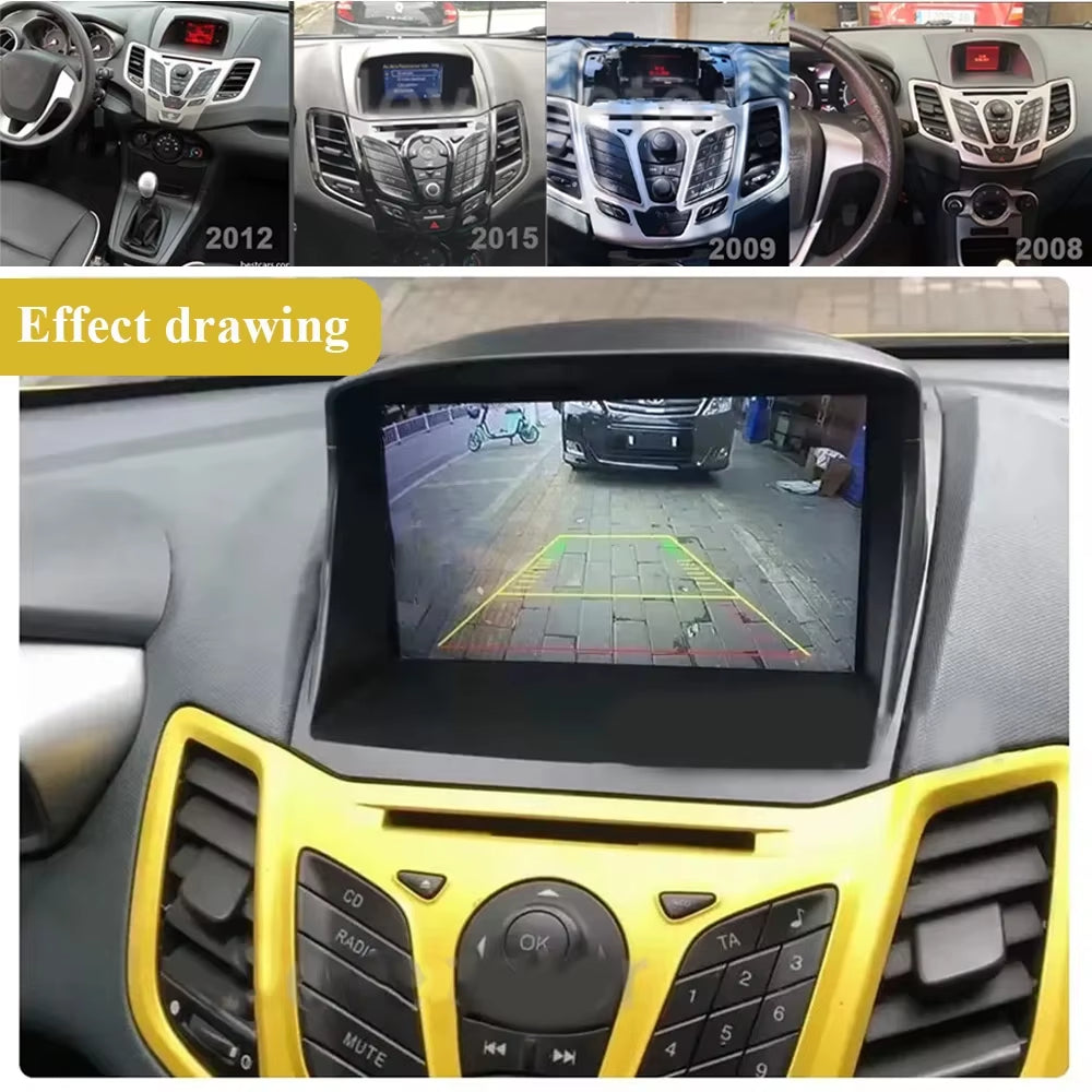 Android 14 Car Radio Carplay for Ford Fiesta Mk 6 2008-2019 Android Multimedia Video Player Touch Screen Auto Stereo Navigation