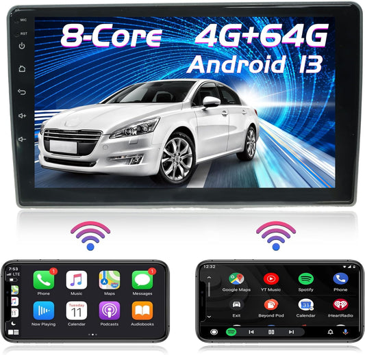 Para Peugeot 407 Radio, Android 13 Car Radio GPS Navigation Para Peugeot 407 2004-2011, Pantalla Táctil De 9 Pulgadas, Android 13 Octa-Core 64 GB ROM 4 GB