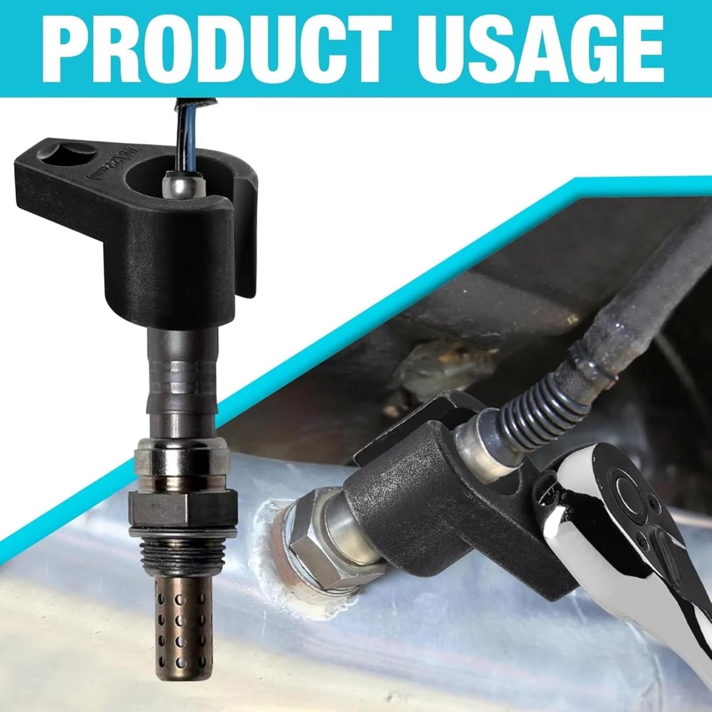 Sensor De Oxígeno Zócalo Universal Reparación De Coche 22Mm 3/8 "Llave De Sensor Compensada Eliminación Zócalo Herramienta
