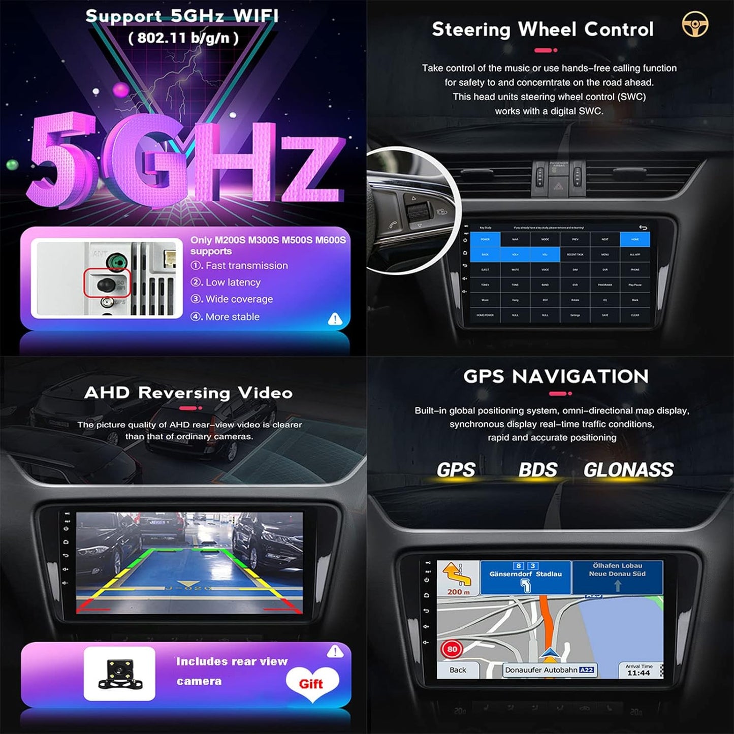 Android 10.0 Car Audio Stereo 2 DIN Unidad Principal Navegación GPS Para Renault Logan 2014-2019 Con Cámara De Respaldo Compatible Con Bluetooth/Wifi/Control Del Volante/Radio Fm/Carplay/Dsp