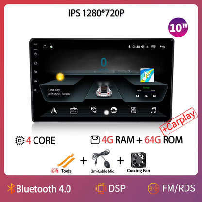 Android Car Radio Multimedia Video Player Navigation Head Unit Screen Android 14 Wireless Carplay Stereo 7" 9" 10" Inch