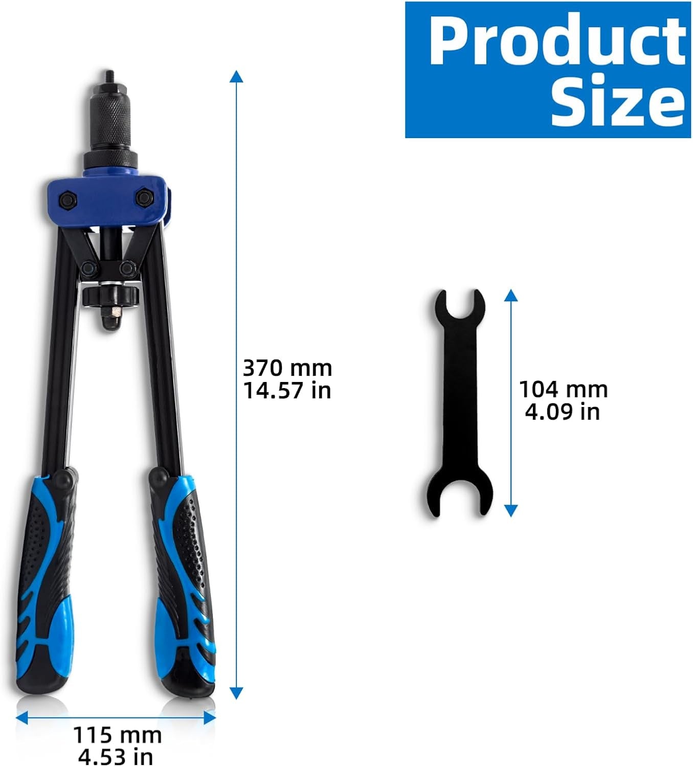 Remachadora De Tuercas, Remachadora De 14" Kit Incluye 278 Tuercas Remachables M3 M4 M5 M6 M8 M10