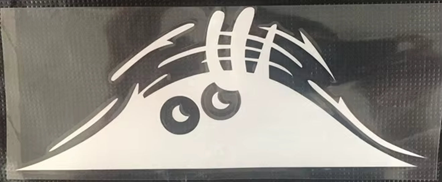 3D Dune Sand Monster Peeking Peering Car Sticker Creative Funny Vinyl Decal Sticker Trim Waterproof Car Decoration Accessories