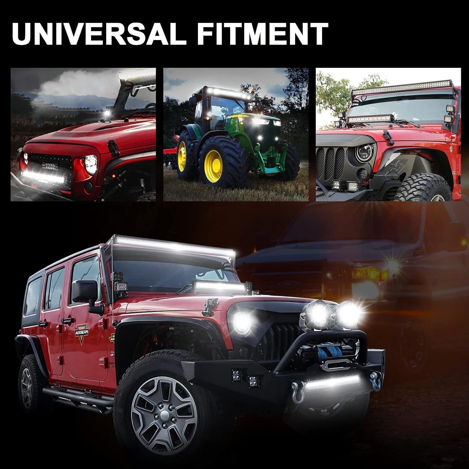 Willpower 540W Barra Led Con Mazo De Cables, 42 Pulgadas Barra De Luz LED Para off Road Camión Coche ATV SUV