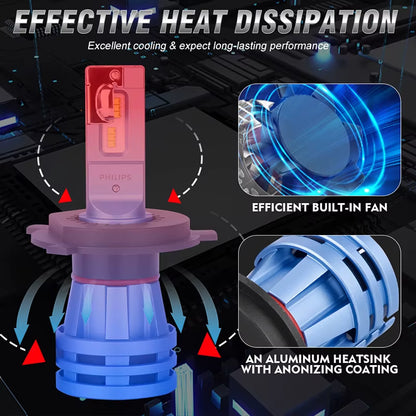 Philips Ultinon Pro3102 H1 H4 H7 H11 HB3 9005 HB4 9006 HIR2 9012 LED Car Head Light 6000K Bright White Original LED Fog Lamps
