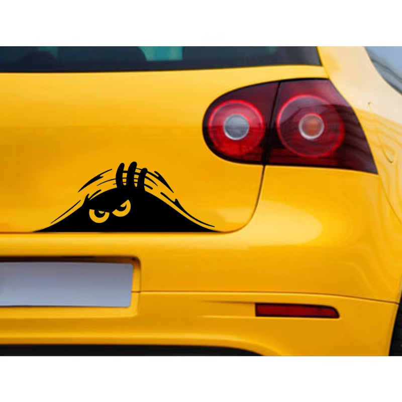 3D Dune Sand Monster Peeking Peering Car Sticker Creative Funny Vinyl Decal Sticker Trim Waterproof Car Decoration Accessories