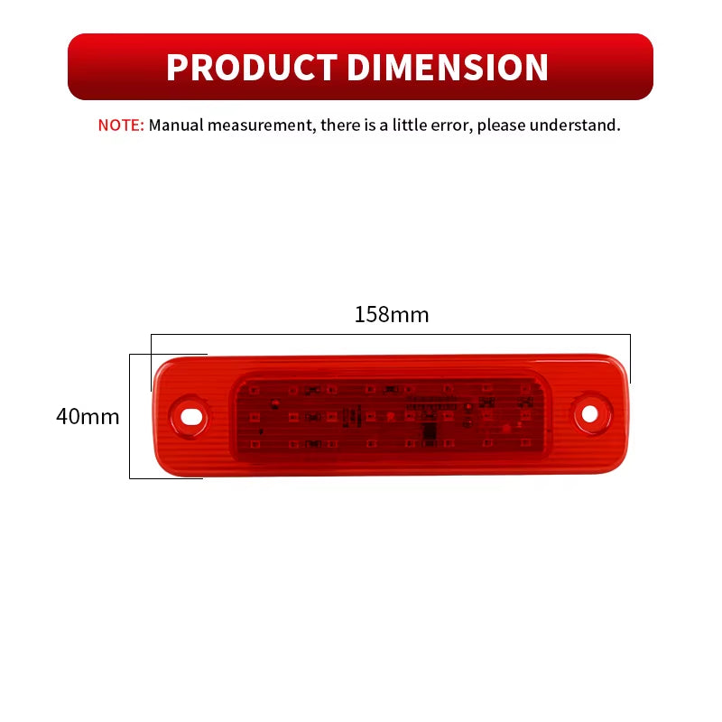 LED Third Rear High Level Brake Stop Light High Mounted Brake Light Stop Lamp for Ford Transit MK7 Tourneo 06-14 Car Accessories