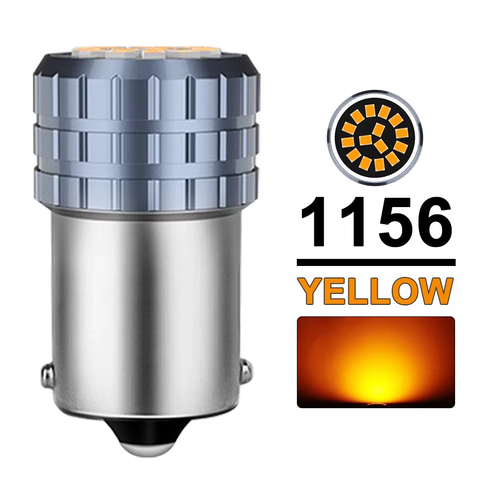 2/4/6/8/10/20 PCS P21W 1156 BA15S 1157 BAY15D LED Bulbs for Car Turn Signal Parking Brake Lights 12V 2016-15SMD White Amber Red