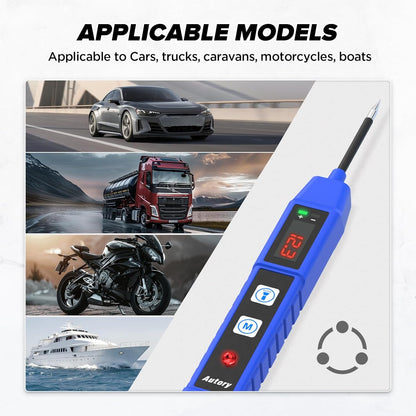 BELEY Comprobador De Circuitos Eléctricos De Automoción Comprobador De Voltaje Para Coche DC 9V-30V Con Pantalla Digital Comprobador De Voltaje Automático Con Luz LED, Protección Contra Sobrecarga