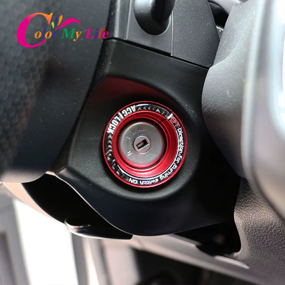 For Ford Focus 2 3 Mk2 Mk3 Escape Kuga Fusion Mondeo Car Ignition Key Hole Switch Ring Circle Cover Stickers Garnish Accessories