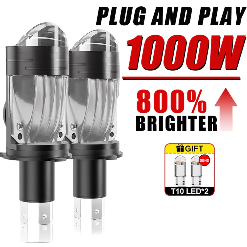H4 Bi LED Projector Lens LED Car Headlight Bulbs 90000LM 180W CANBUS Turbo Lamps Auto/Motorcycle Bulb H4 High Low Beam 12V 24V
