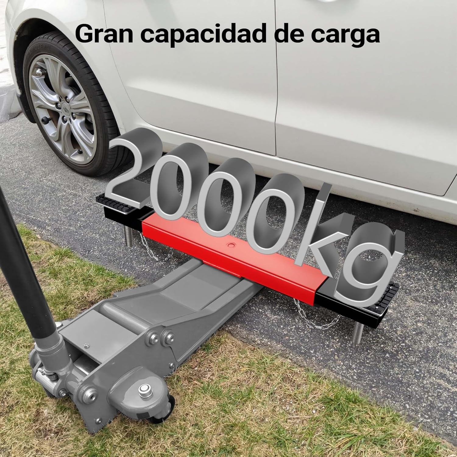 Xpotool Wiltec Adaptador De Viga Transversal 2000Kg Soporte Para Gato Elevador Elevación Seguridad