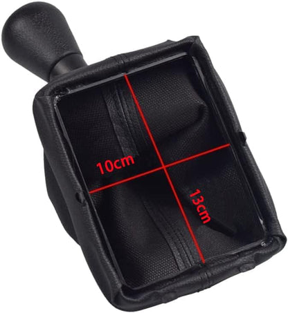 5 Velocidades Pomo Palanca De Cambios Cuero Con Funda Compatible De Peugeot 206 406 (Rojo)