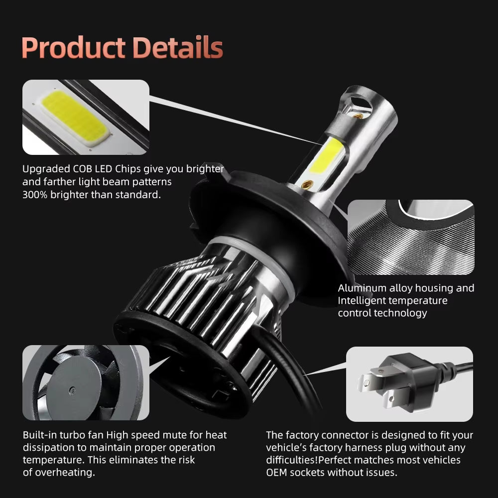 6X Combo LED Headlight High Low Beam Fog Light Bulbs Kit H7 H11 Replacement  Sport 2013 2014 2015 2016