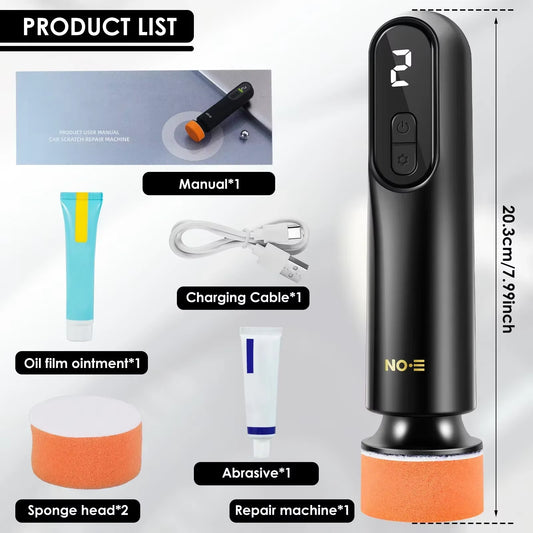 Mini Cordless Car Polisher Electric Car Polishing Repair Kit LED Display Automotive Scratch Removal Polishing Machine for Car