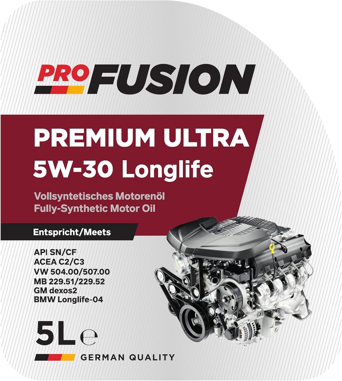 Profusion Aceite Para Motores Gasolina Y Diésel 5W-30 C3 – Lubricante Sintético Para Coche Longlife – 5L
